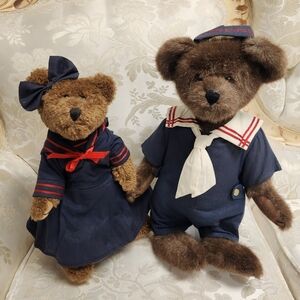 Vintage Boyd Bears Plush Fiona Fitzbruin & Radcliffe Fitzbruin Sailor Bears